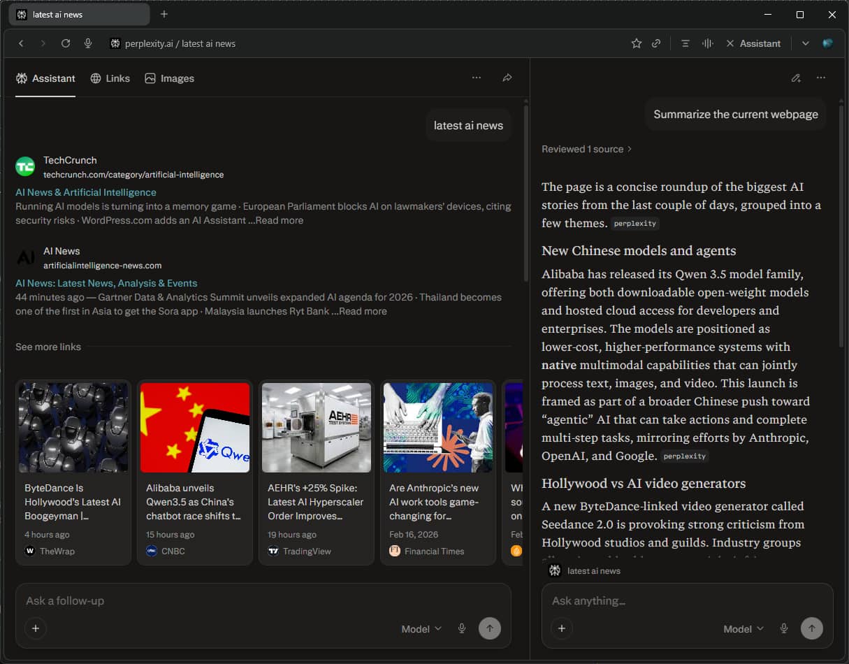 Perplexity Comet AI-native browser