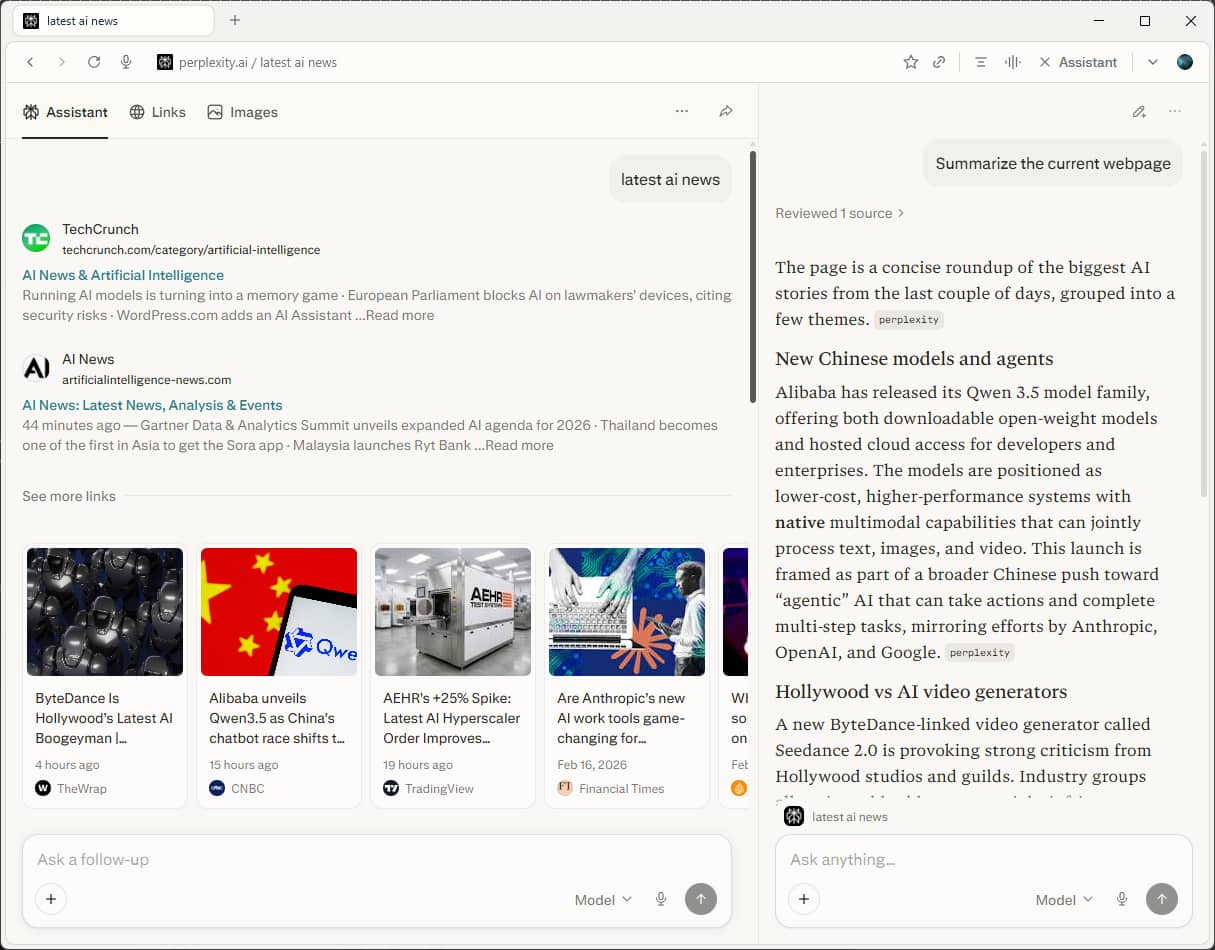 Perplexity Comet AI-native browser