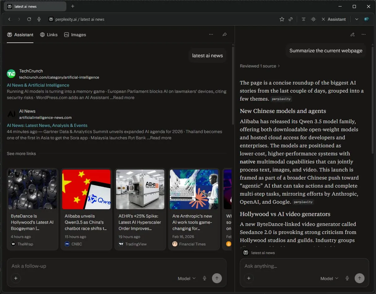 Perplexity Comet AI-native browser